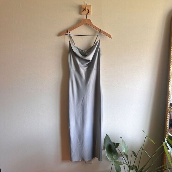 Anthro BHLDN Cali Satin Charmeuse Midi Dress Size 0 - Picture 3 of 6
